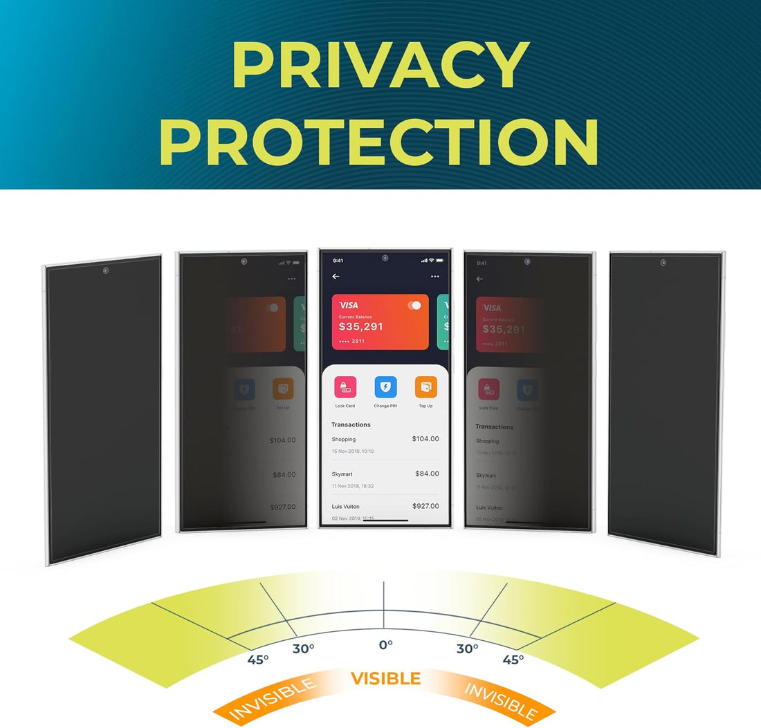 Samsung Galaxy S24 Ultra Tempered Glass Privacy Screen Protector Benefitting The American Cancer Society [2-Pack] Preview #4