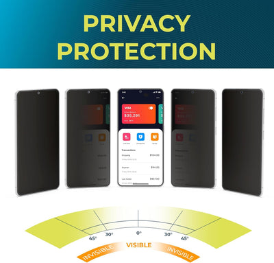 Samsung Galaxy S23 Plus Tempered Glass Privacy Screen Protector Benefitting The American Cancer Society [2-Pack] Preview #2