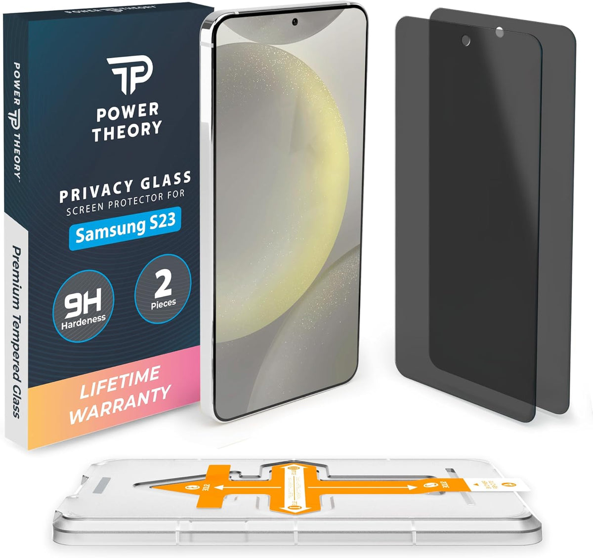 Samsung Galaxy S23 Tempered Glass Privacy Screen Protector Benefitting The American Cancer Society [2-Pack] Cover