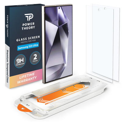 Power Theory Designed for Samsung Galaxy S25 Ultra Screen Protector Tempered Glass 9H Hardness [2 Pack] Preview #1