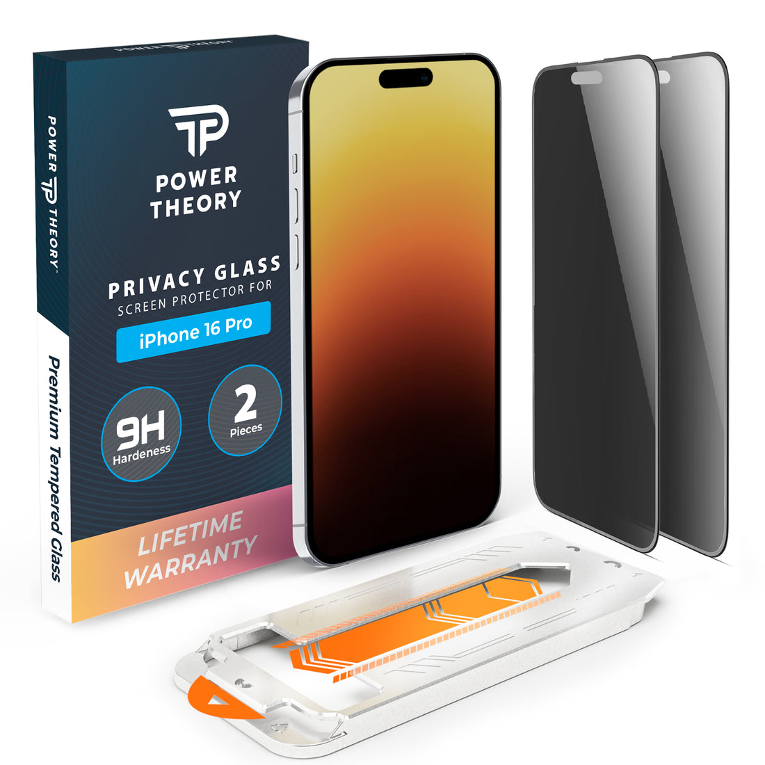 iPhone 16 Pro Privacy Screen Protector Shatterproof Tempered Glass Preview #1