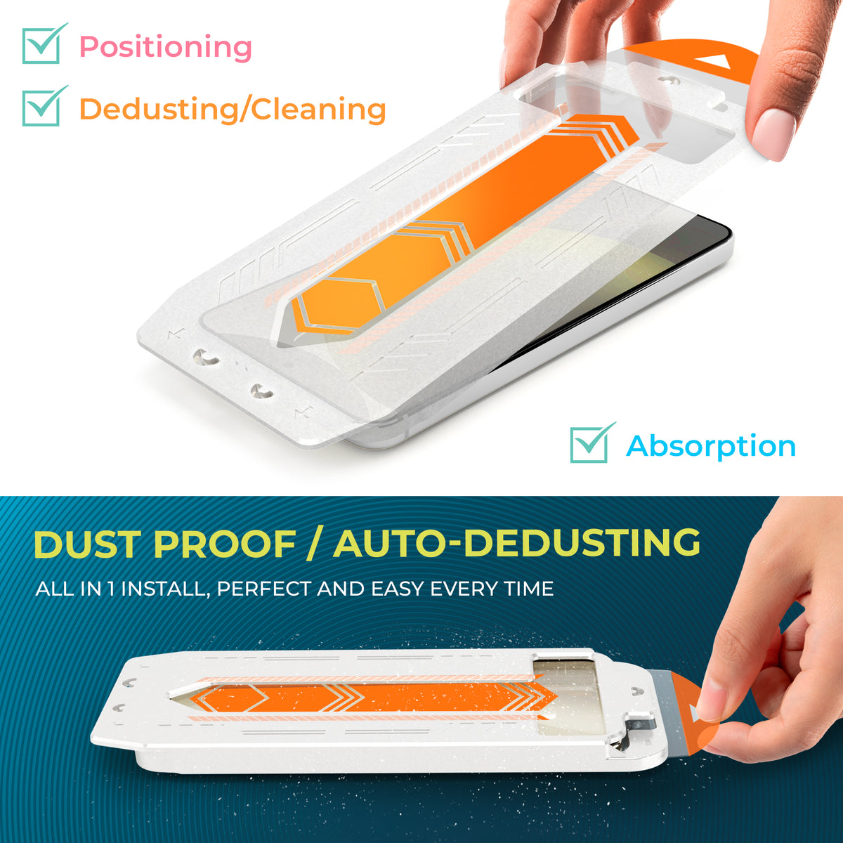 iPhone 16 Pro Max Screen Protector Shatterproof Tempered Glass Cover