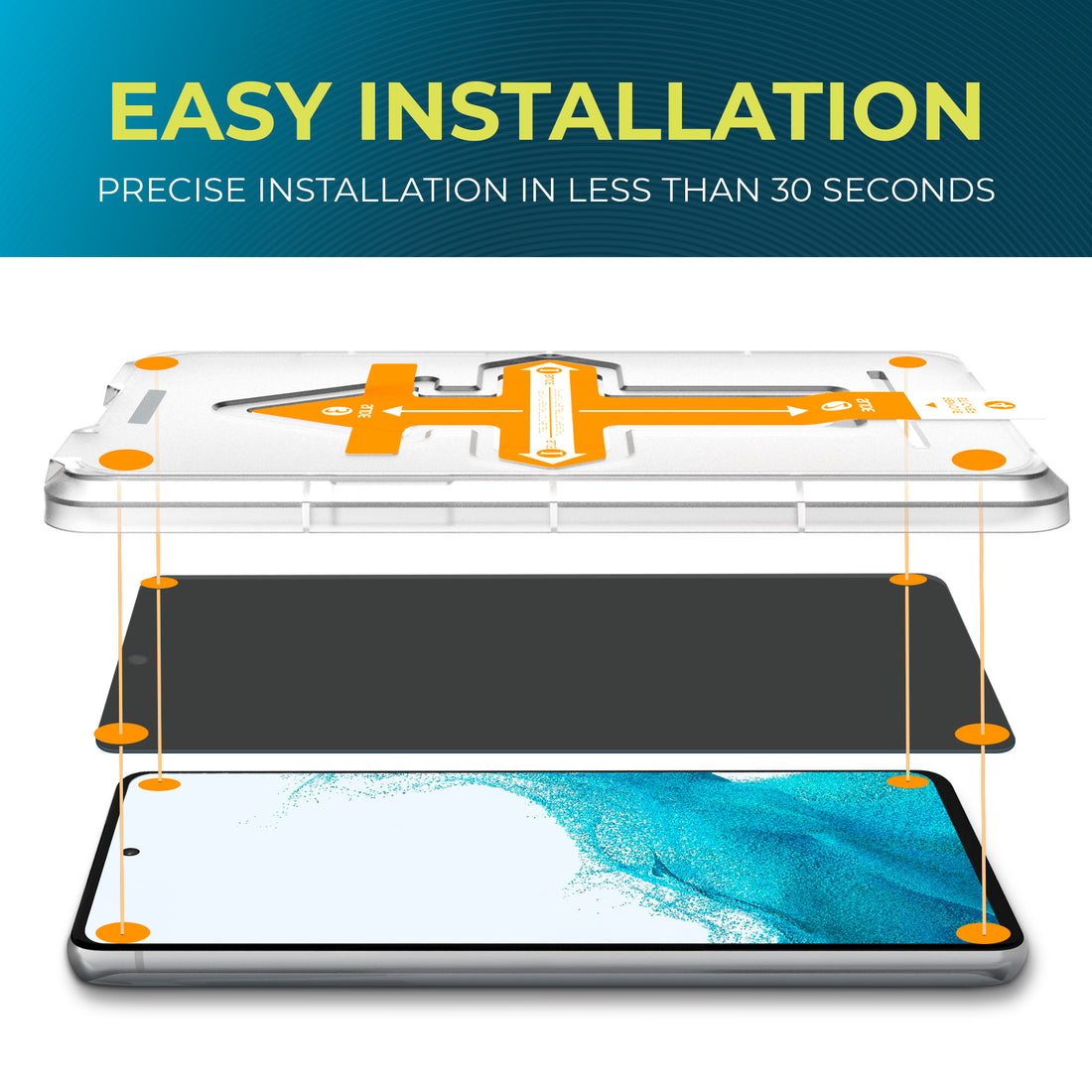 Samsung Galaxy S24 FE Privacy Screen Protector Tempered Glass [2-Pack] Preview #7