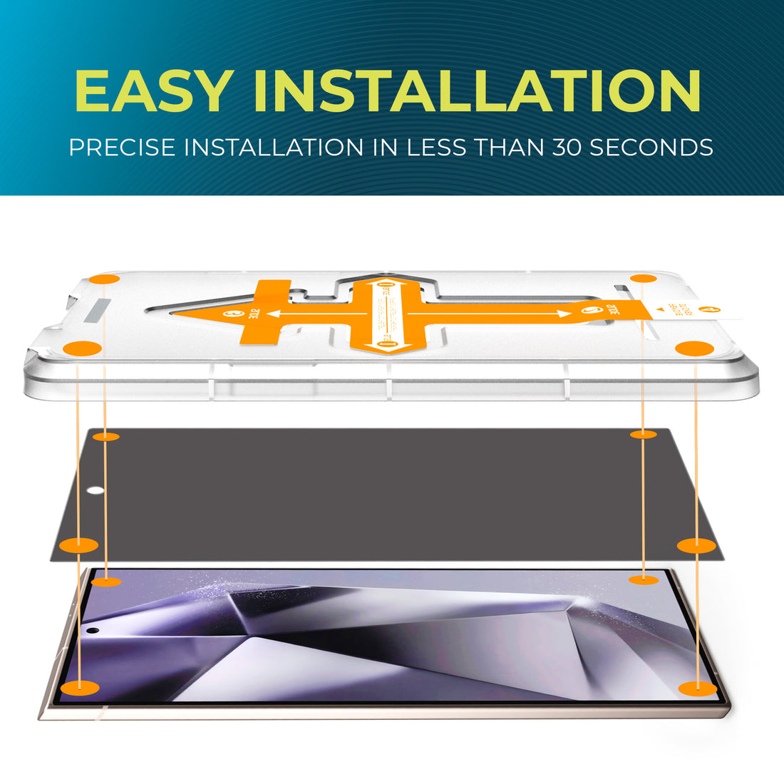 Power Theory compatible with Samsung Galaxy S25 Ultra Privacy Screen Protector Tempered Glass Ultra 9H Hardness, Anti-Spy [2 Pack] Preview #8