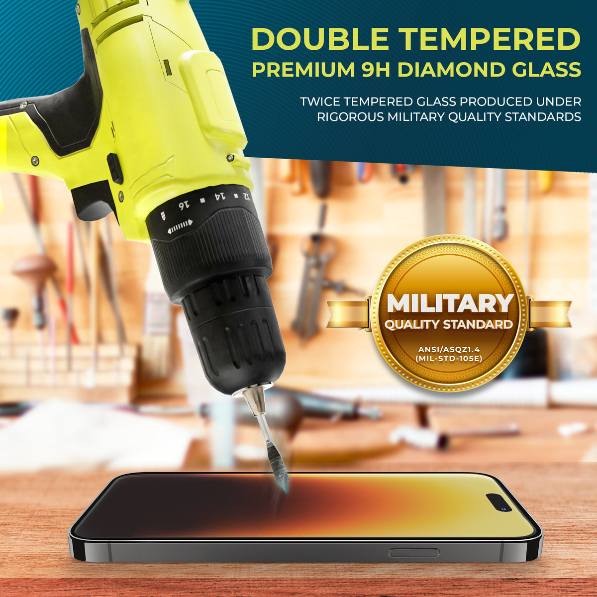 iPhone 16 Privacy Screen Protector Shatterproof Tempered Glass Cover