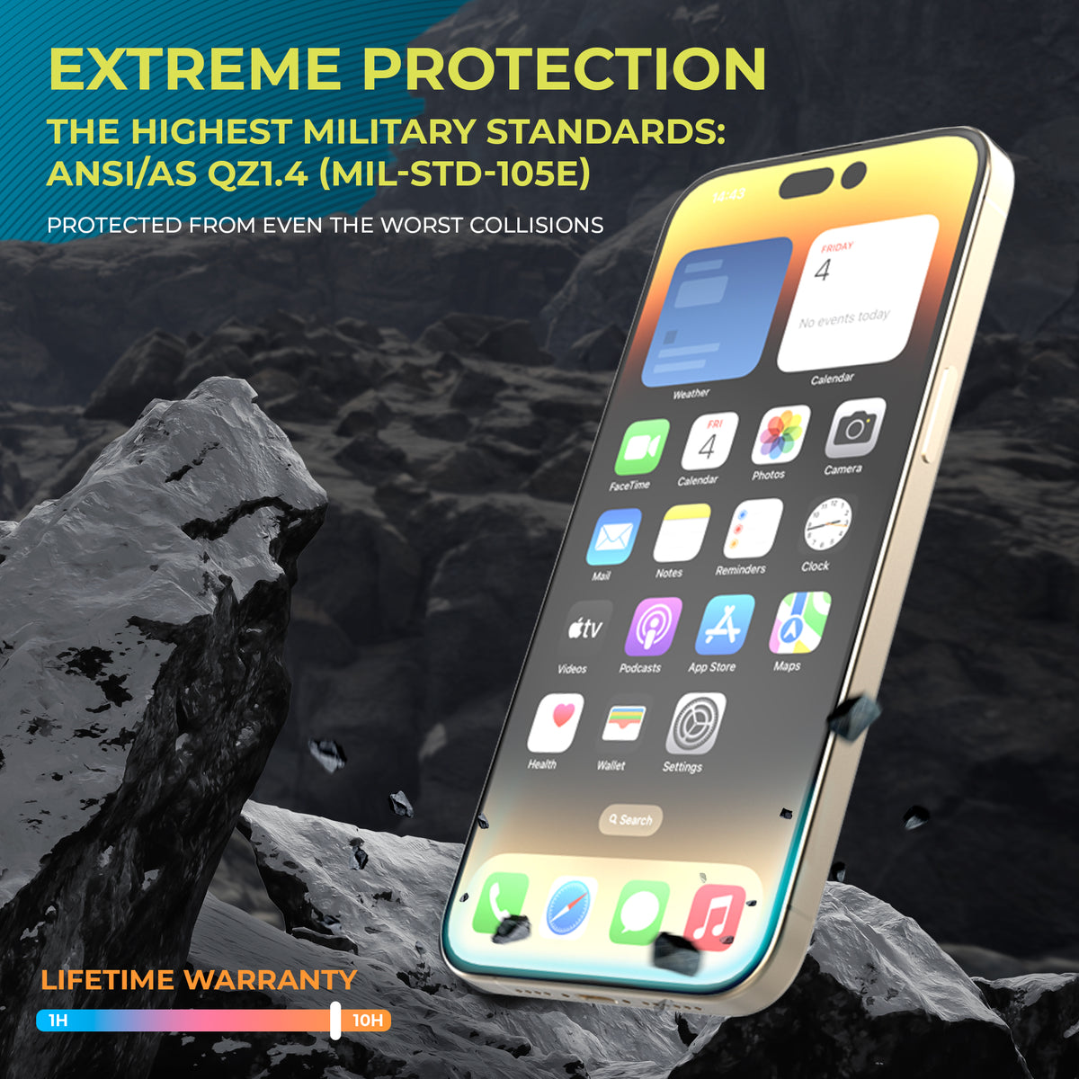 iPhone 16 Screen Protector Shatterproof Tempered Glass Cover