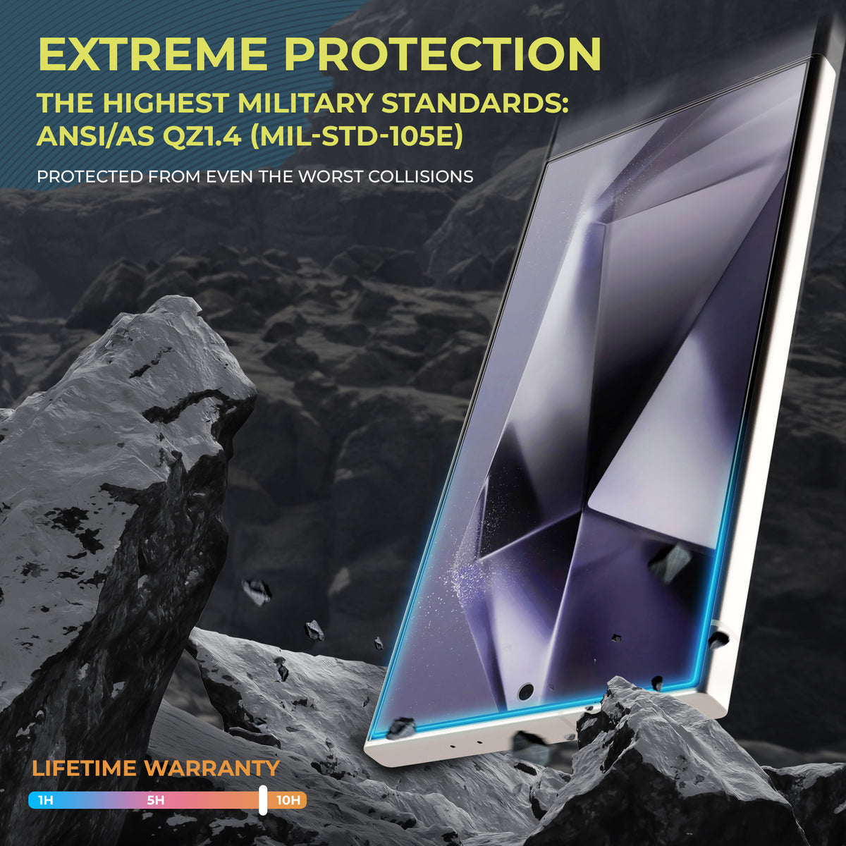 Power Theory Designed for Samsung Galaxy S25 Ultra Screen Protector Tempered Glass 9H Hardness [2 Pack] Cover