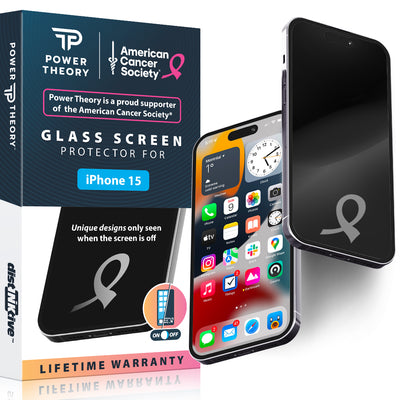 iPhone 15 Tempered Glass Screen Protector Benefitting The American Cancer Society [2-Pack] Preview #1