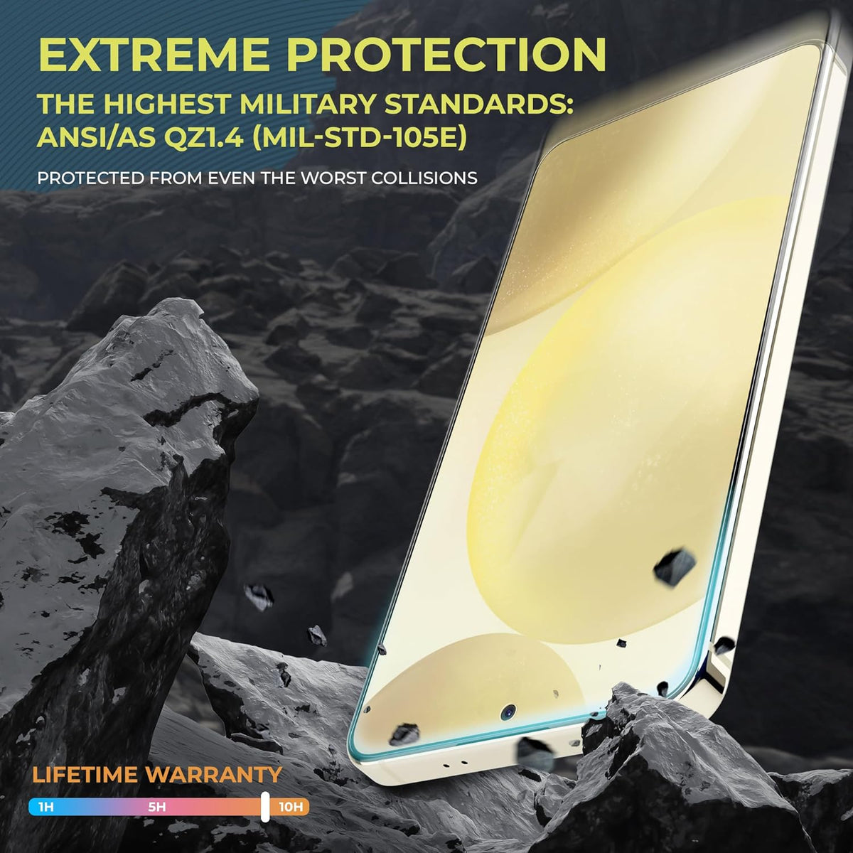 Samsung S24 Tempered Glass Screen Protector Benefitting The American Cancer Society [2-Pack] Cover