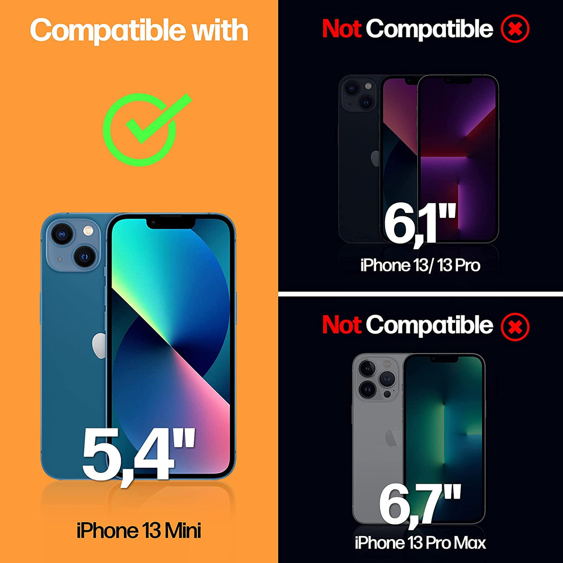 iPhone 13 Mini Tempered Glass Screen Protector [2-Pack] Preview #5