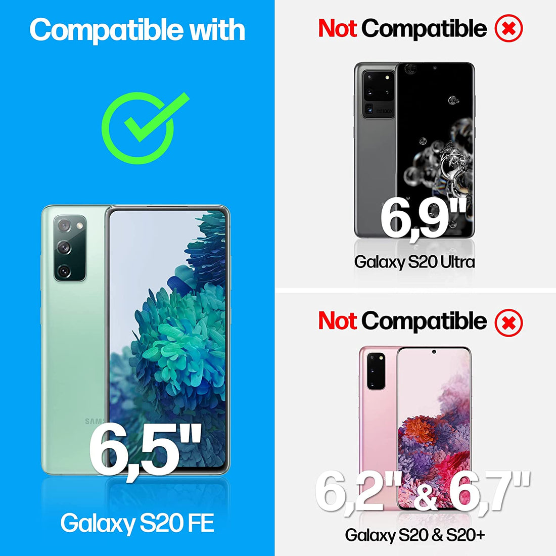 Samsung Galaxy S20 FE 5G / 4G Tempered Glass Screen Protector [2-Pack] Preview #5