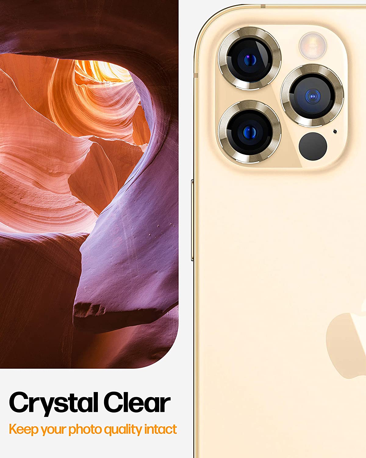 iPhone 12 Pro Max Tempered Glass Camera Lens Protector [3-Pack] Cover