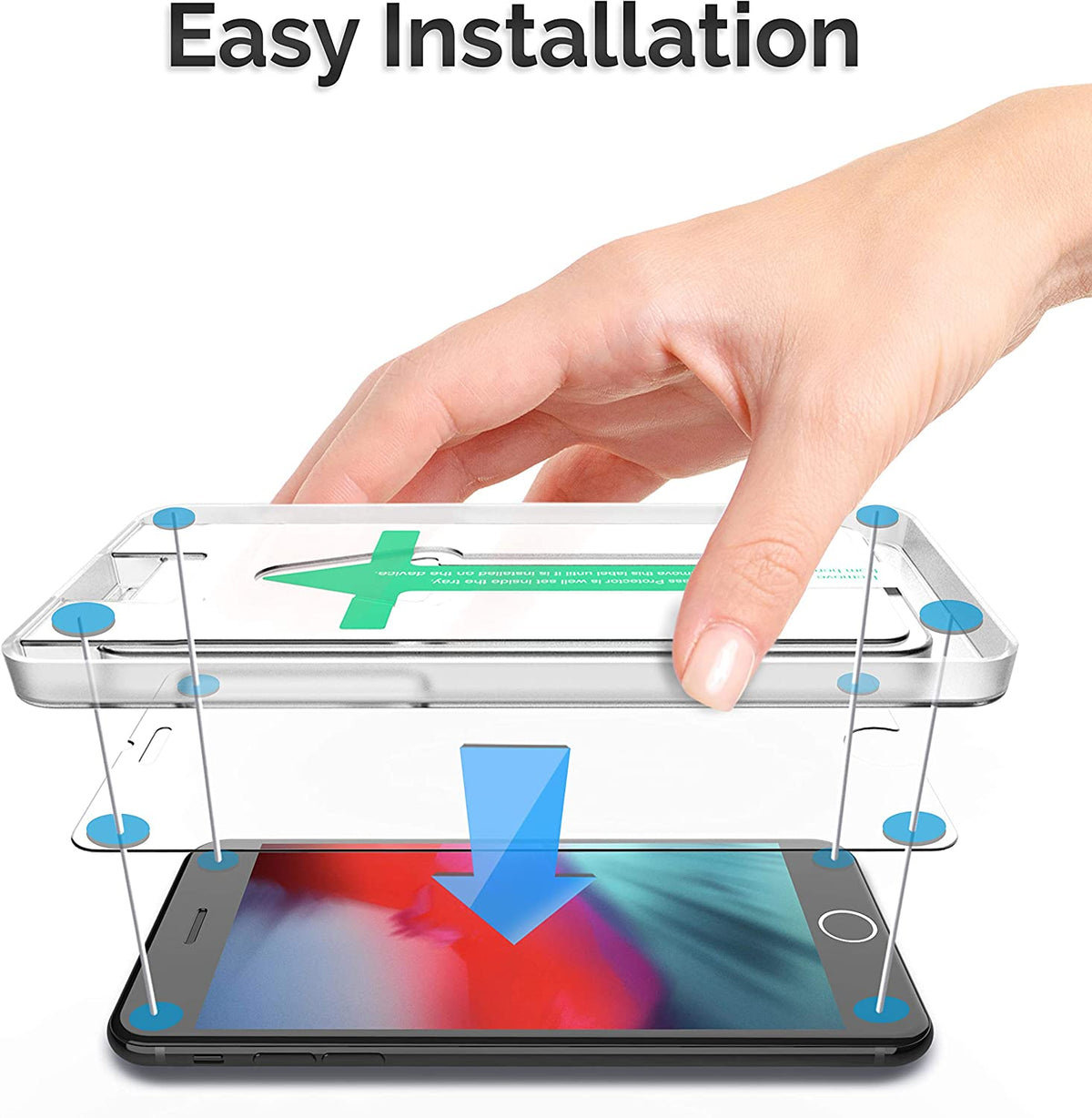 iPhone 6S / iPhone 6 Tempered Glass Screen Protector [2-Pack] Cover