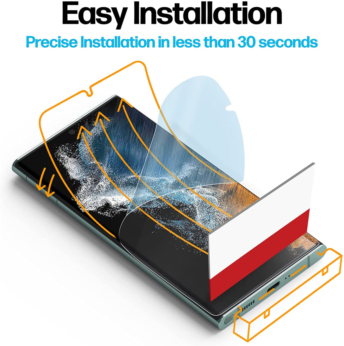 Samsung Galaxy S22 Ultra 5G Anti-Scratch Screen Protector Film [2-Pack] Cover