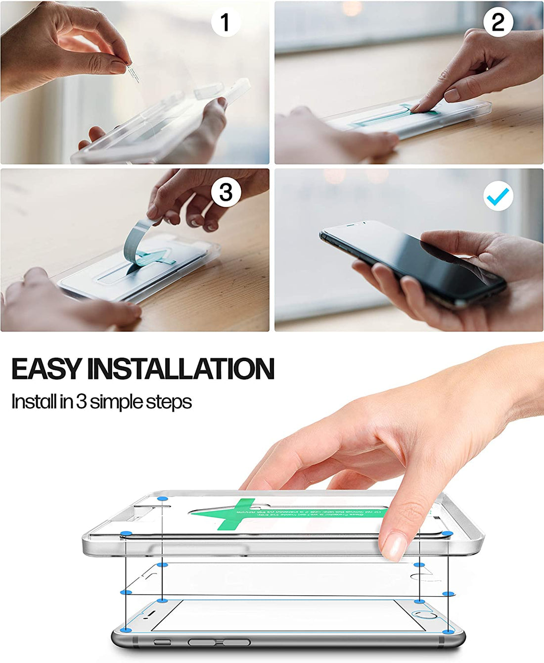 iPhone 8 Plus / iPhone 7 Plus Tempered Glass Screen Protector [2-Pack] Preview #5