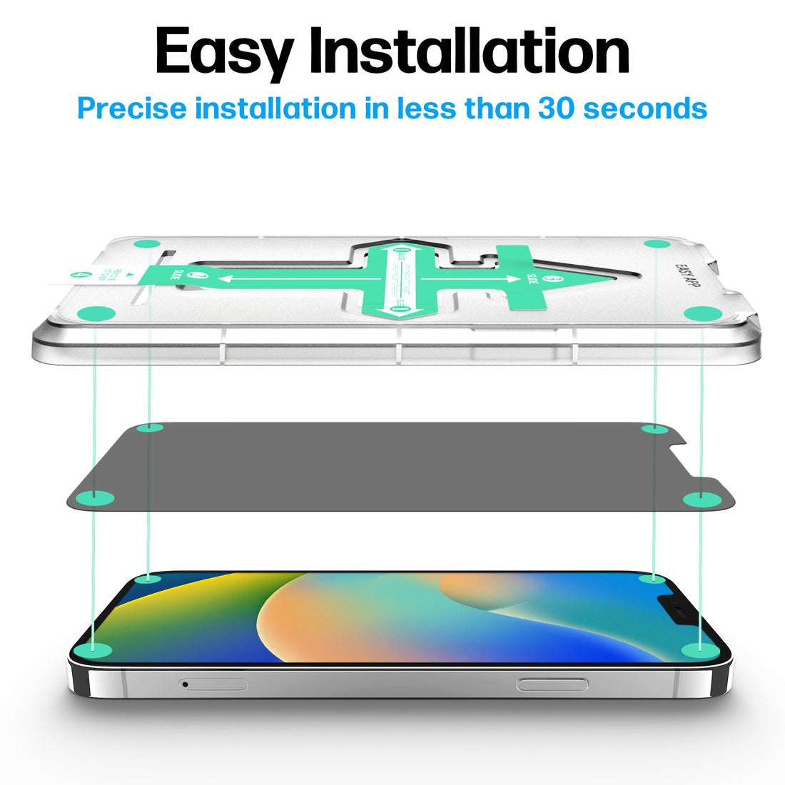iPhone 14/13/13 Pro Privacy Screen Protector Tempered Glass [2-Pack] Preview #2