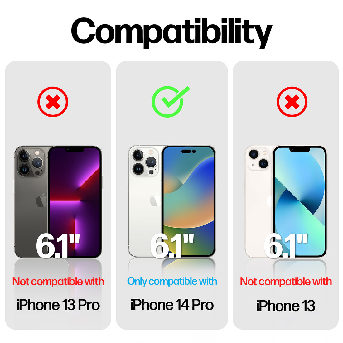 iPhone 14 Pro Tempered Glass Screen Protector [2-Pack] Preview #3