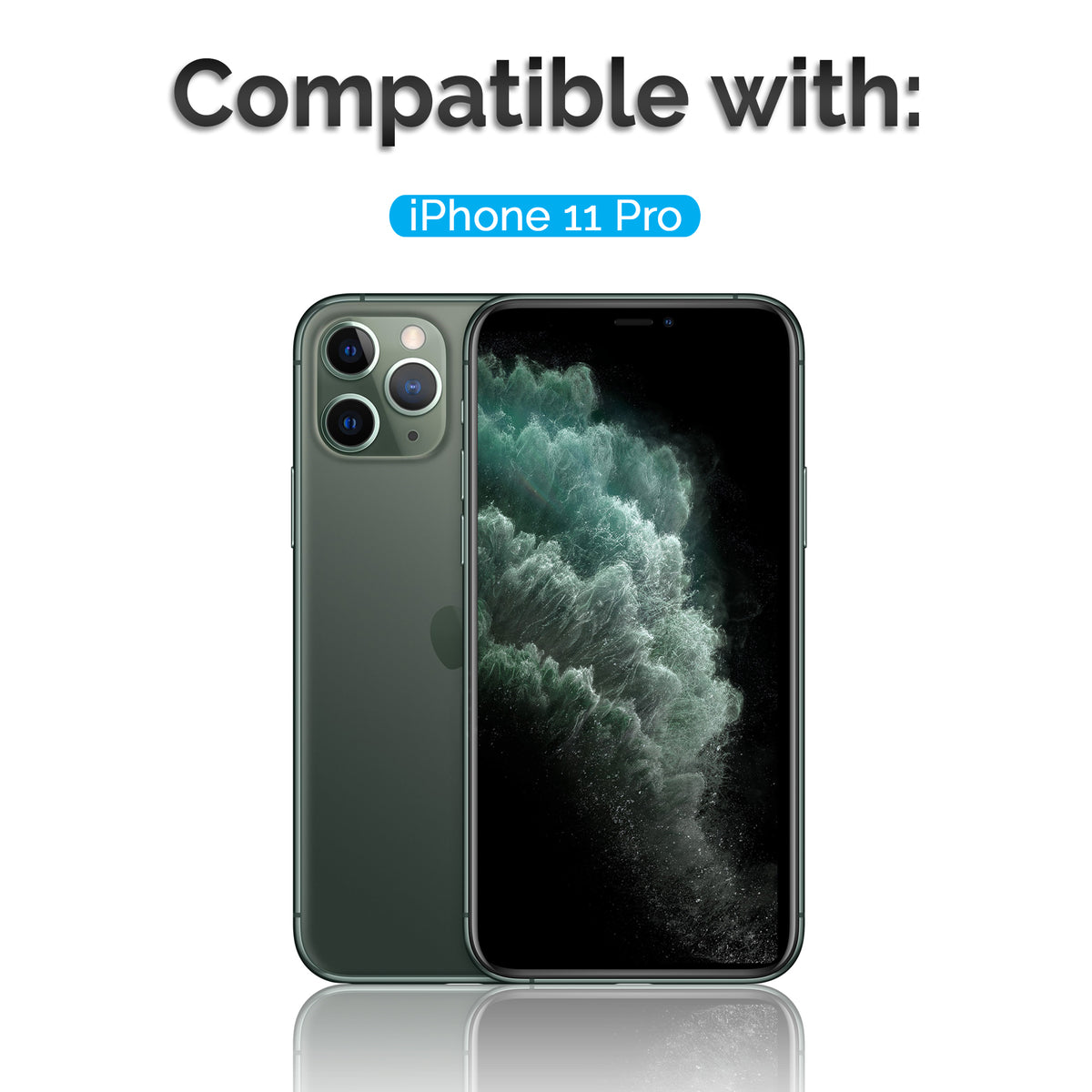 iPhone 11 Pro Tempered Glass Screen Protector [2-Pack] Cover