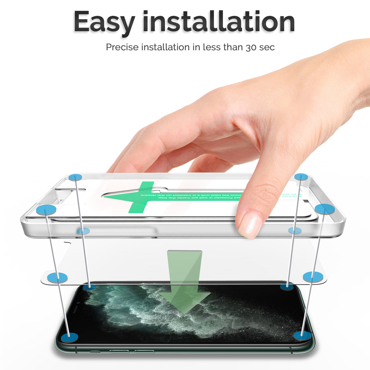 iPhone 11 Pro Tempered Glass Screen Protector [2-Pack] Cover