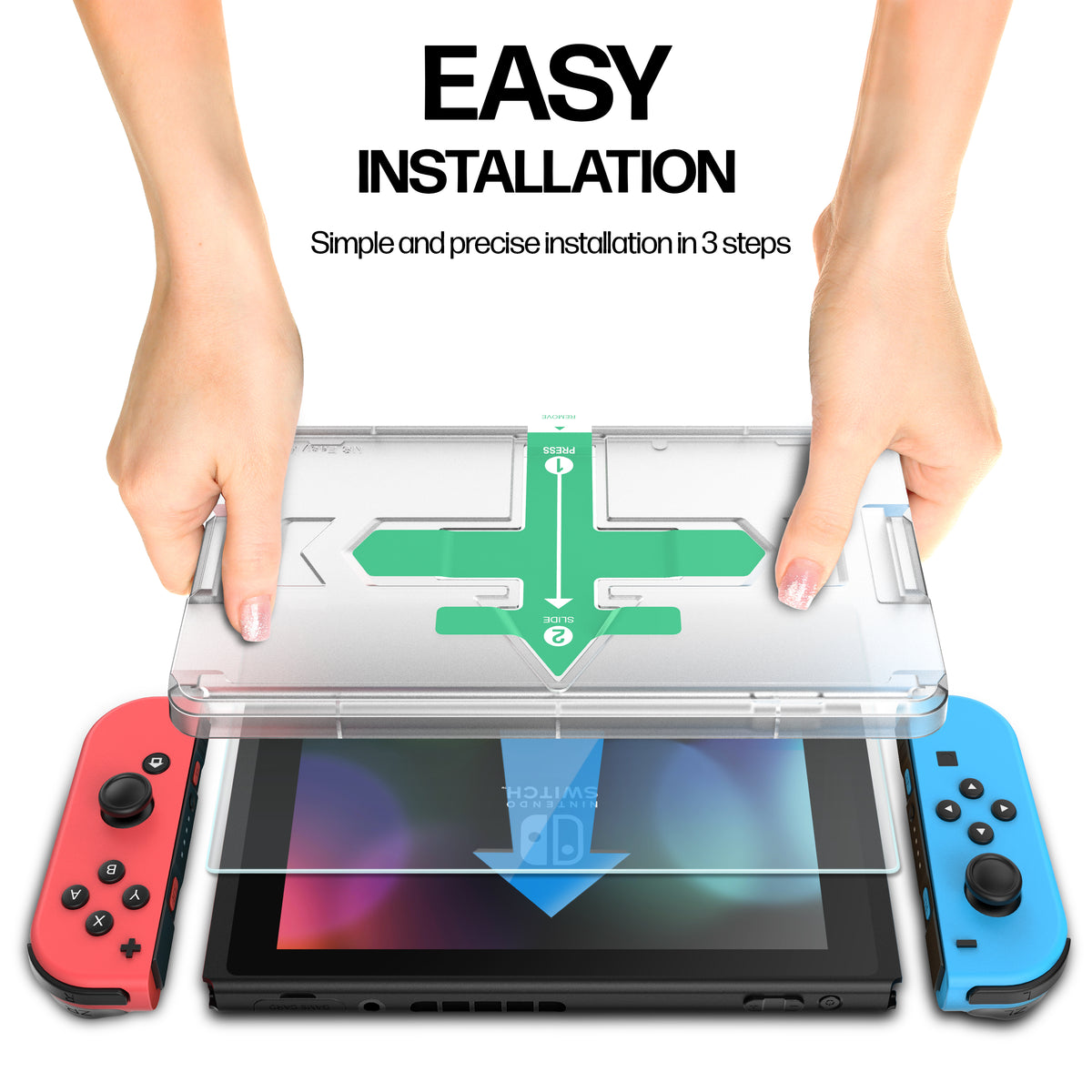 Nintendo Switch Tempered Glass Screen Protector [2-Pack] Cover