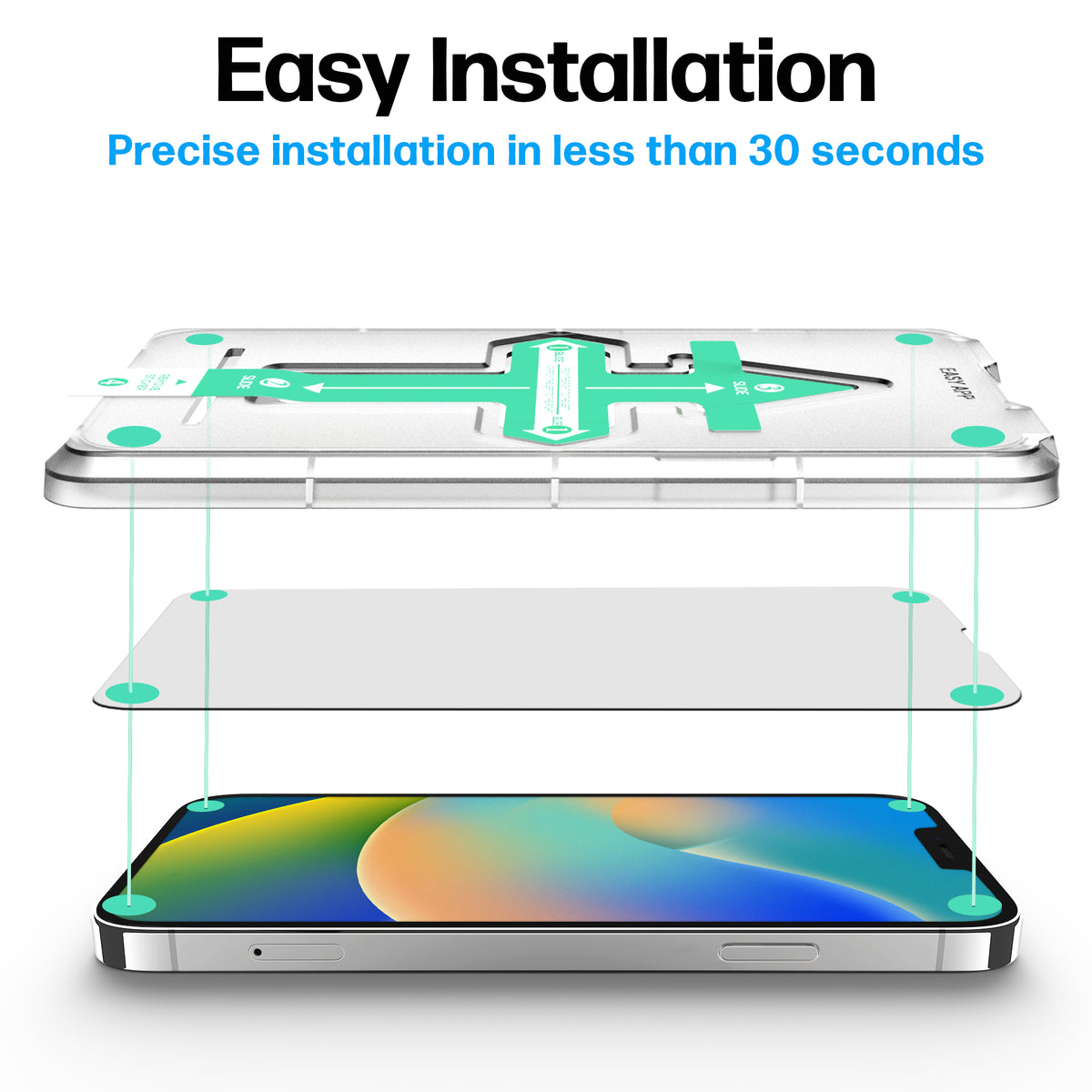 iPhone 14 Plus Tempered Glass Screen Protector [2-Pack] Cover