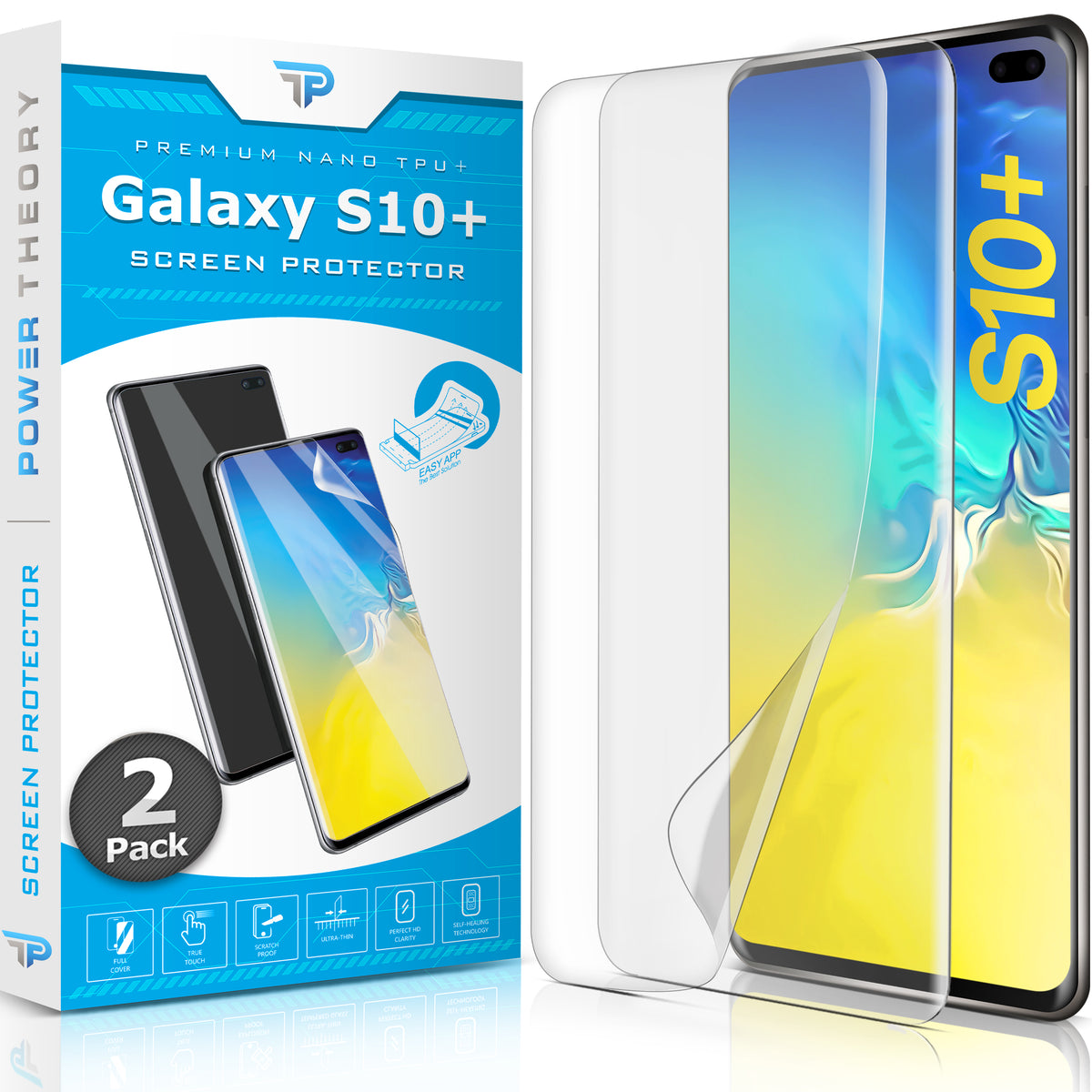 Samsung Galaxy S10 Plus TPU Anti-Scratch Screen Protector Film [2-Pack] Cover