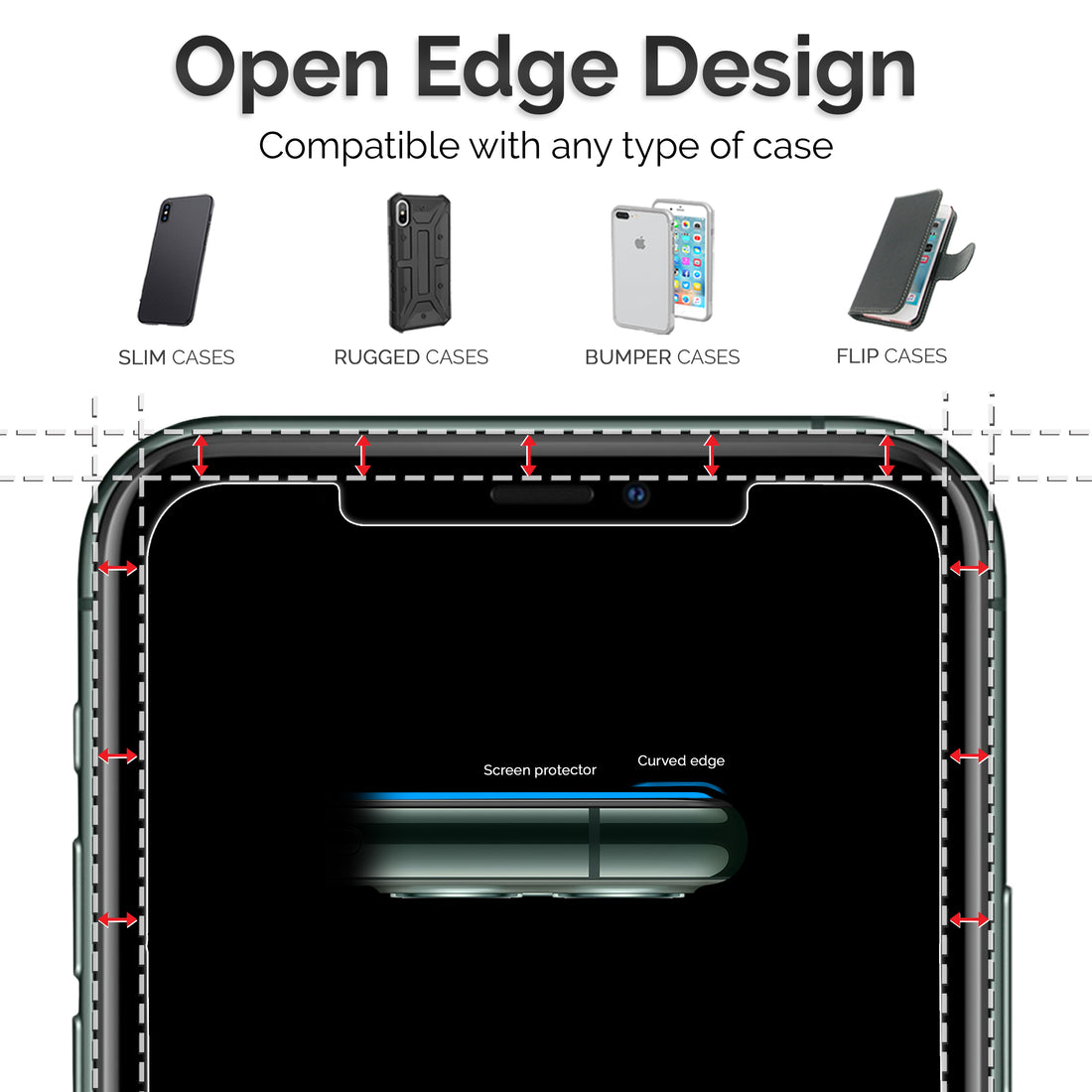 iPhone 11 Pro Tempered Glass Screen Protector [2-Pack] Preview #5