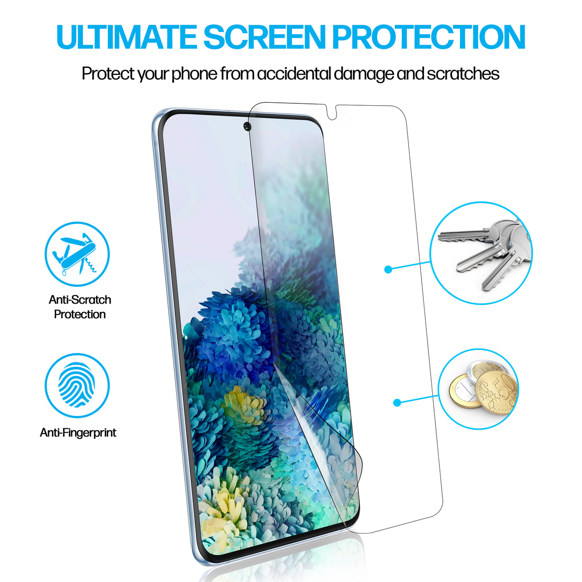 Samsung Galaxy S20 Plus TPU Anti-Scratch Screen Protector Film [2-Pack] Cover